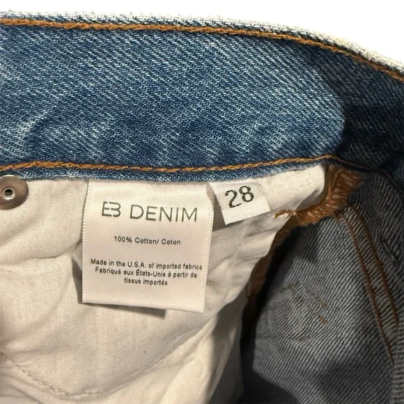 EB Denim Unraveled Two Newport frayed high-rise straight-leg jeans women’s 28 - Picture 11 of 13